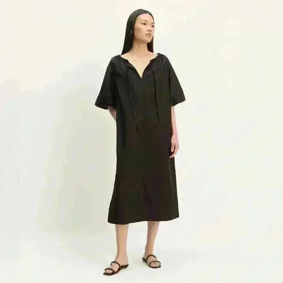 NWT! Everlane The Supima® Puff-Sleeve Dress - Picture 1 of 9